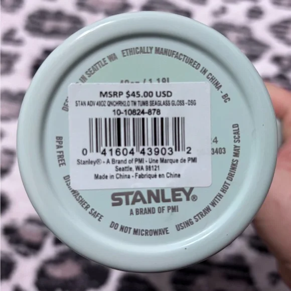 Stanley 40oz. Sky Blue Tumbler with Holographic Fireworks! - Picture 6 of 10